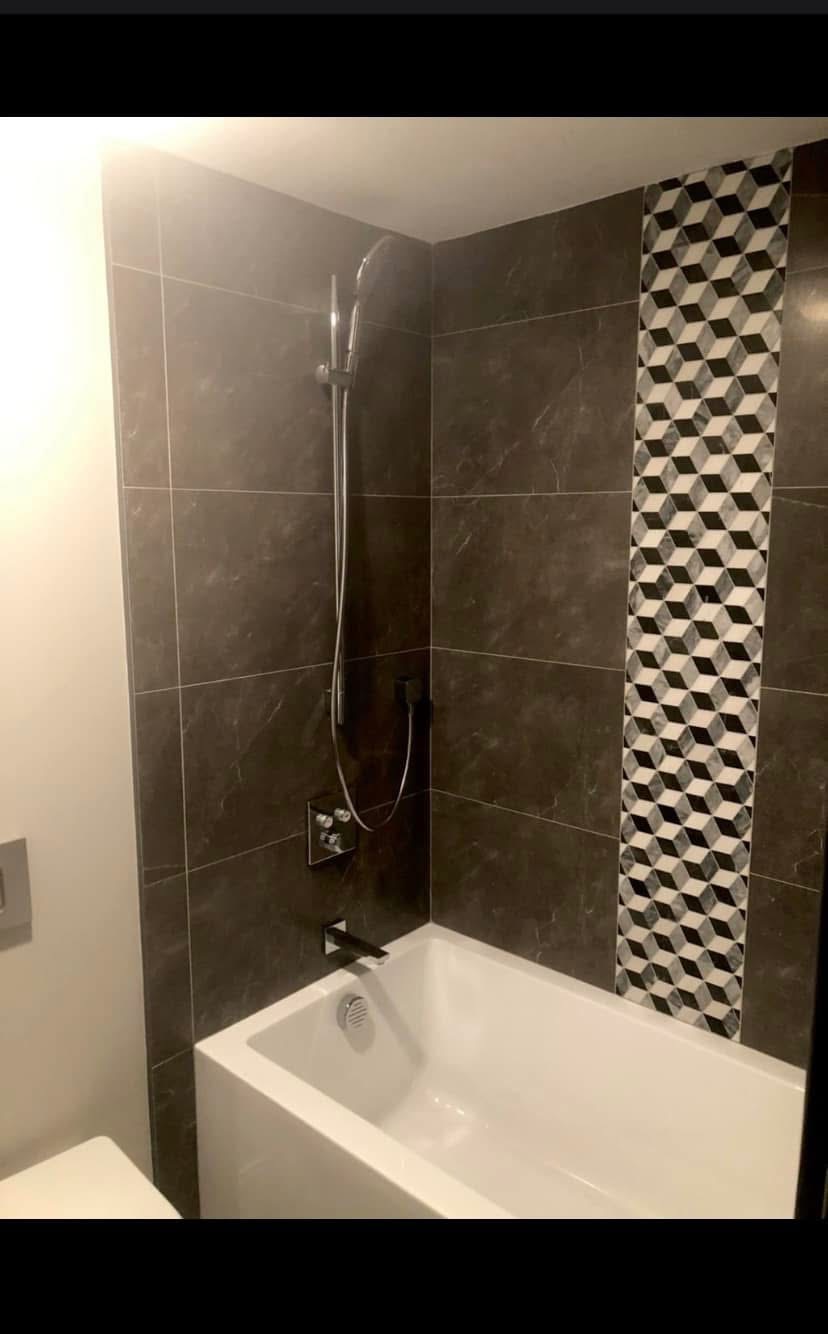 Charcoal Marble Bath